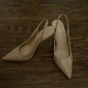 Express nude high heels